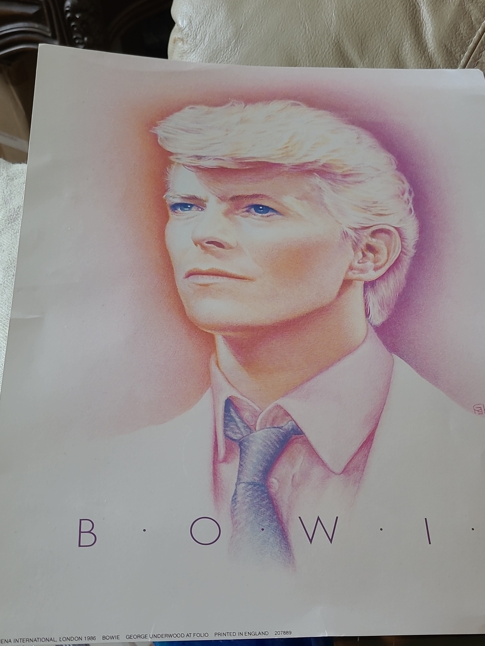 Vintage Poster From 1986 Of David Bowie